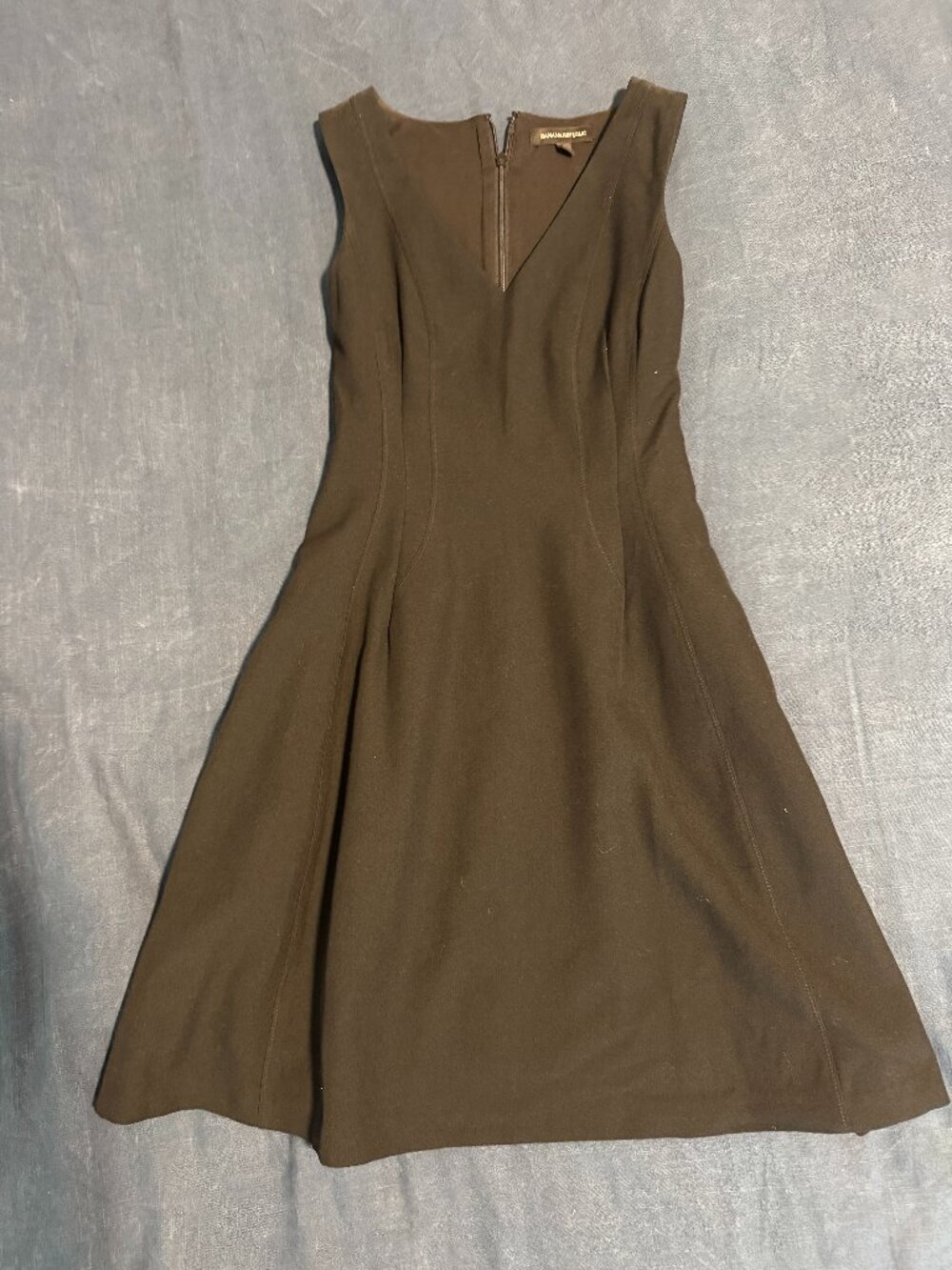 Banana Republic Black Seamed Fit & Flare Sleeveless Dress Size 0